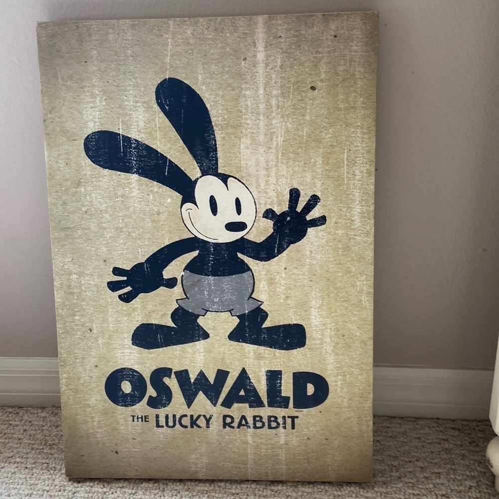 Disney Oswald the Lucky Rabbit Canvas wall Print Collectable